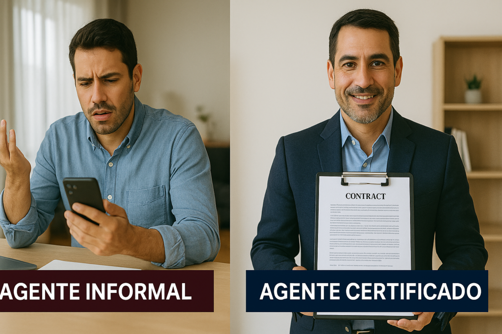 Diferencias entre agentes informales y profesionales certificados