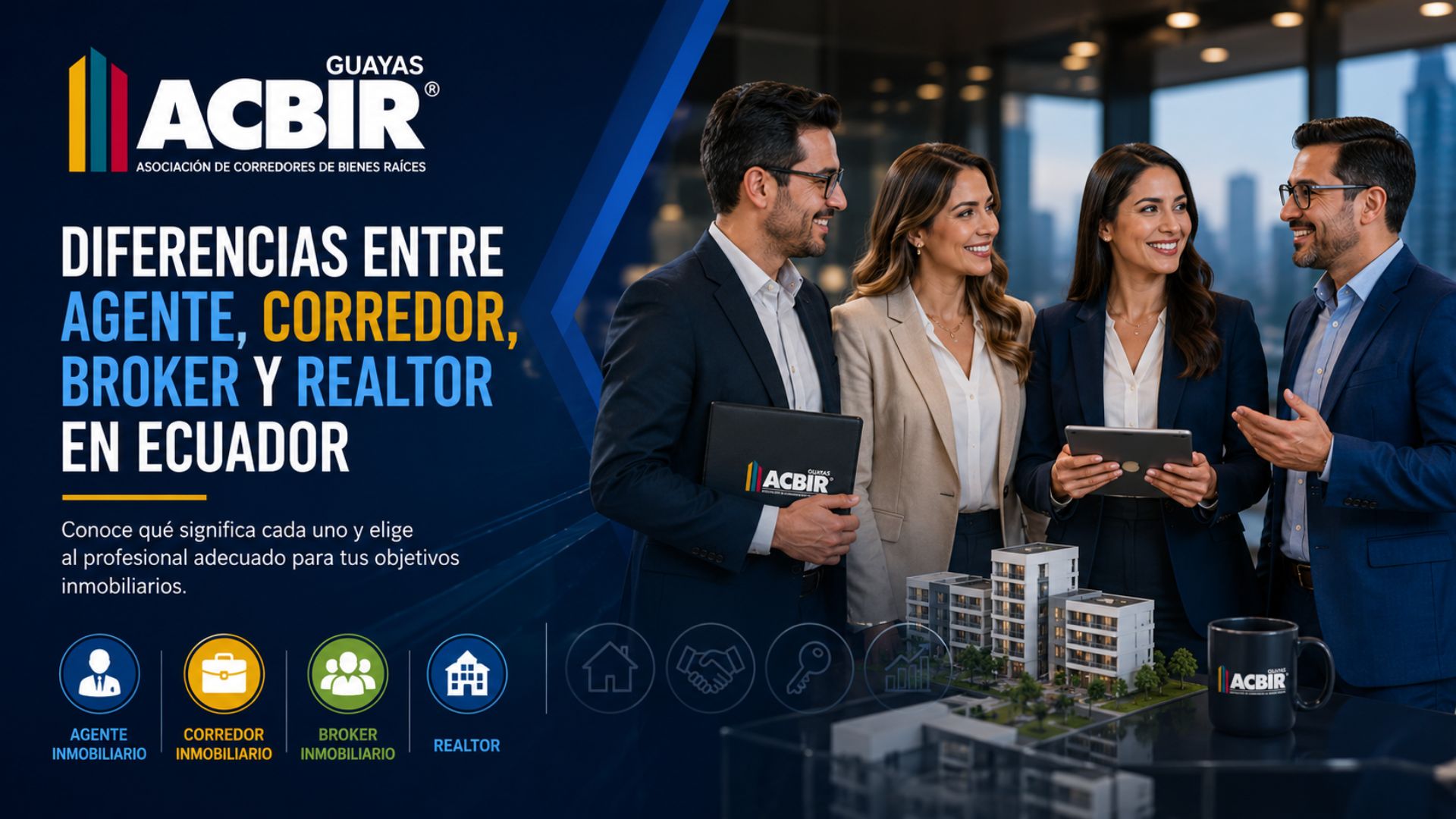 Diferencias entre agente inmobiliario, corredor inmobiliario y broker en Ecuador